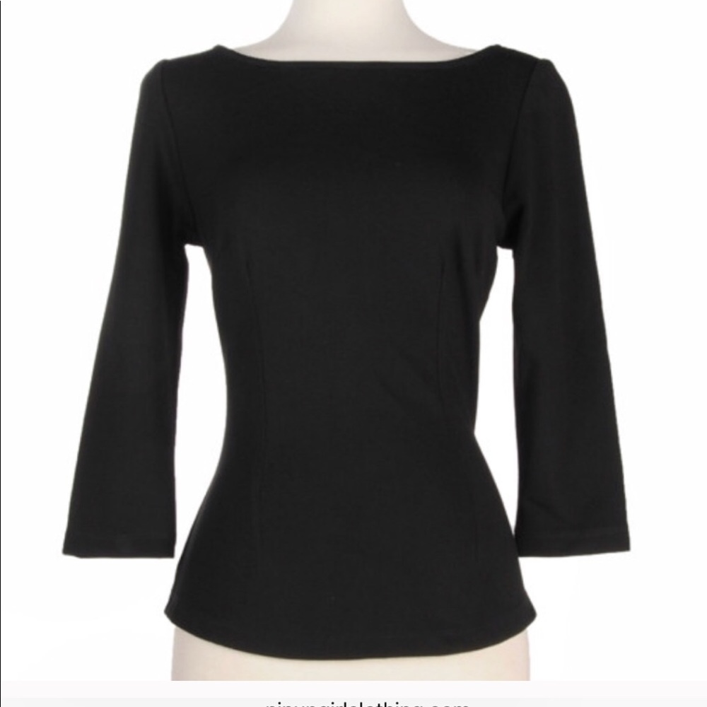 Final $ Black Sabrina Top Pinup Girl Clothing XL🖤